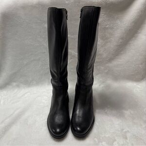Bussola Women's Siena Black Leather Knee High Boots-7.5 U.S./38 EU
